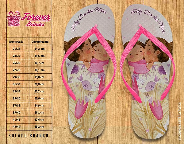 Chinelo Personalizado Dia das Mães