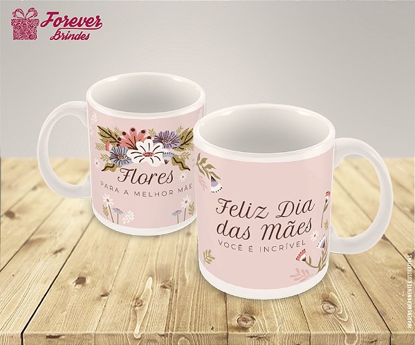 Caneca de Porcelana Personalizada Dia das MÃES