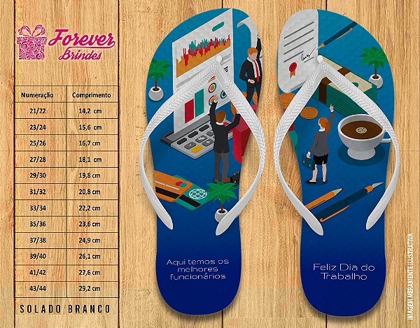 Chinelo Personalizado Dia do trabalho