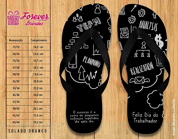 Chinelo Personalizado Dia do trabalho