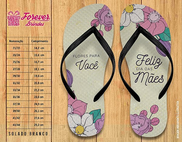 Chinelo Personalizado Dia das Mães