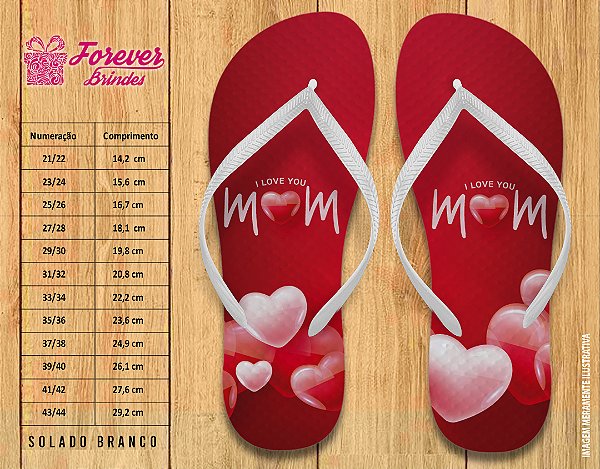 Chinelo Personalizado Dia das Mães