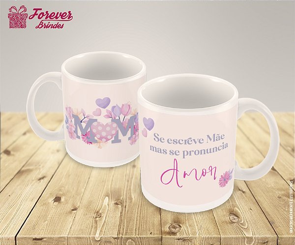 Caneca de Porcelana Personalizada Dia das MÃES