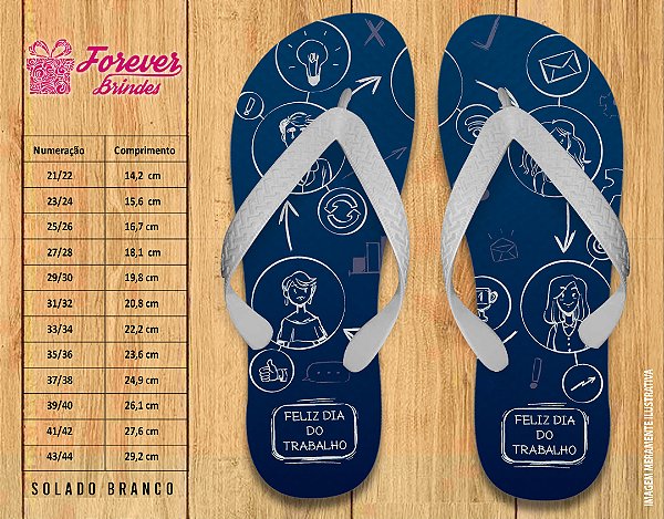 Chinelo Personalizado Dia do trabalho