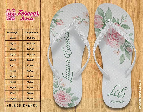 Chinelo Personalizado Casamento