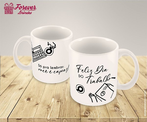 Caneca de Porcelana Personalizada Dia do TRABALHO