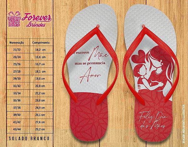 Chinelo Personalizado Dia das Mães
