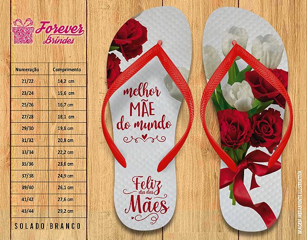 Chinelo Personalizado Dia das Mães