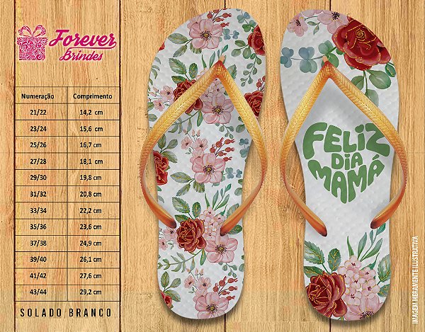 Chinelo Personalizado Dia das Mães