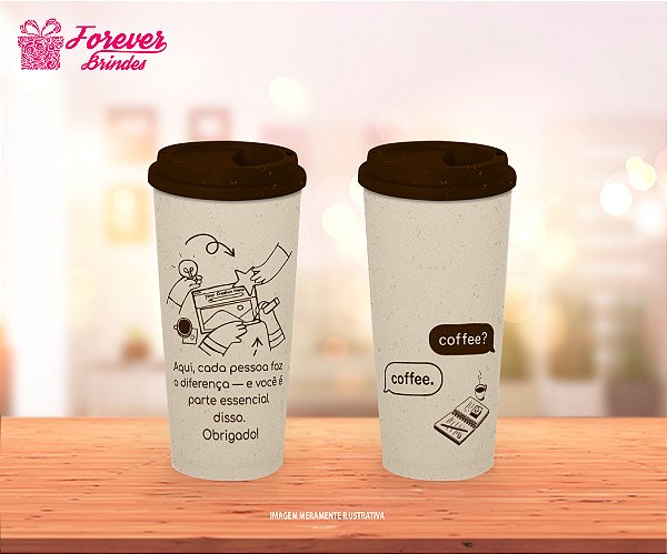 Copo Ecológico Café Personalizado Dia do Trabalho