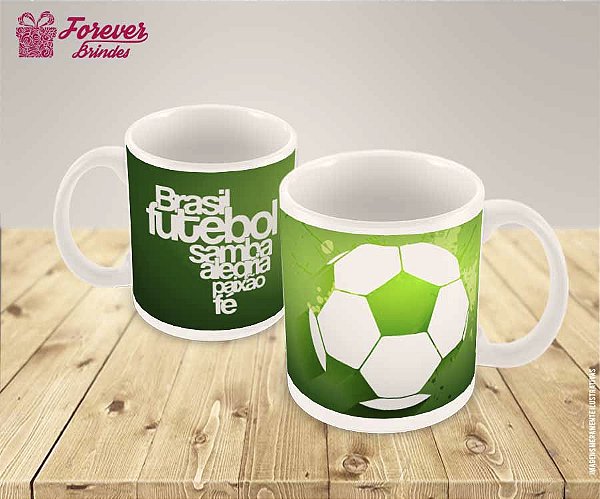 Caneca de Porcelana Personalizada Futebol Copa do Mundo