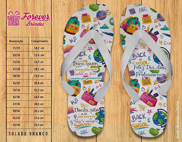 Chinelo Personalizado Dia dos Professores