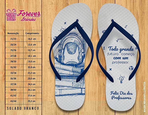 Chinelo Personalizado Dia dos Professores