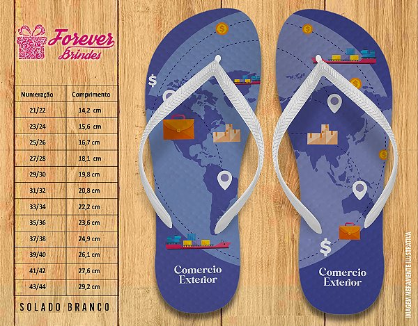 Chinelo Personalizado Formatura de Comercio Exterior