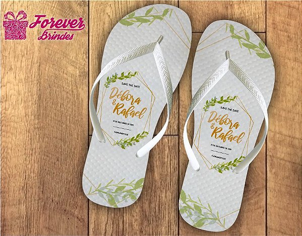 Chinelo Personalizado De Casamento