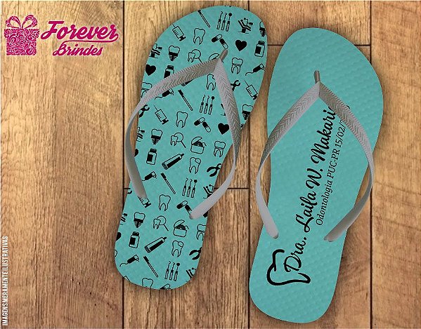 Chinelo Tiffany Personalizado De Odontologia