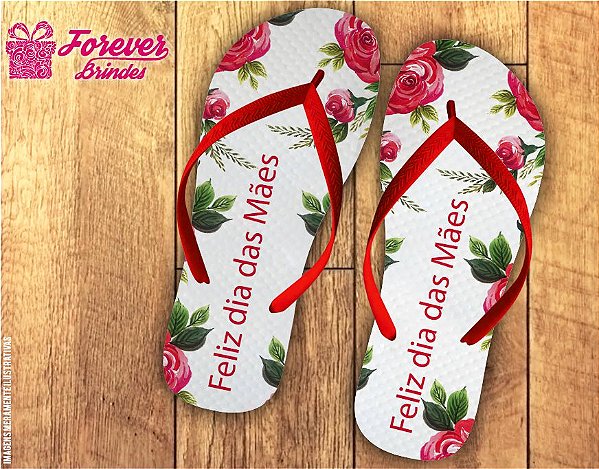 Chinelo Personalizado Feliz dia das  mães