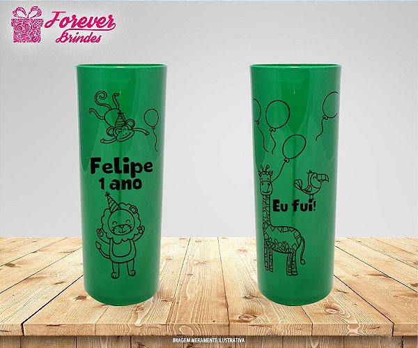 Copo Long Drink Aniversário Zoológico