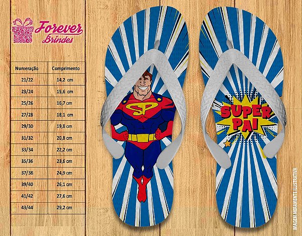 Chinelo Personalizado  Super Pai