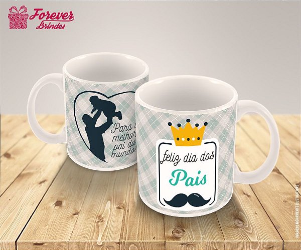 Caneca De Porcelana  Feliz dia dos Pais
