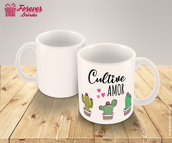 Caneca de Porcelana Cultive Amor