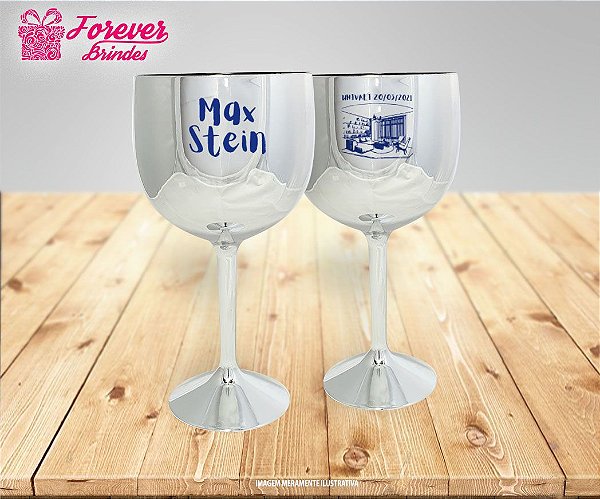 Taça De Gin Metalizada  Max Stein Designer de Interiores