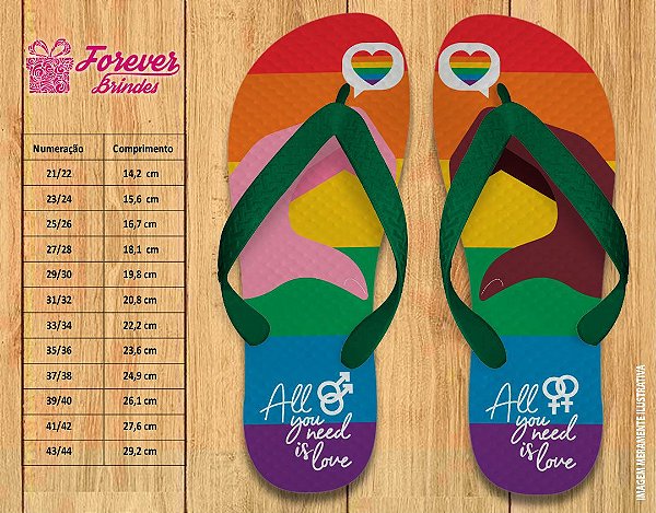 Chinelo Casamento All You Need Is Love