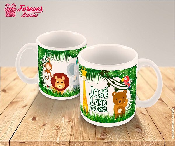 Caneca Porcelana Selva