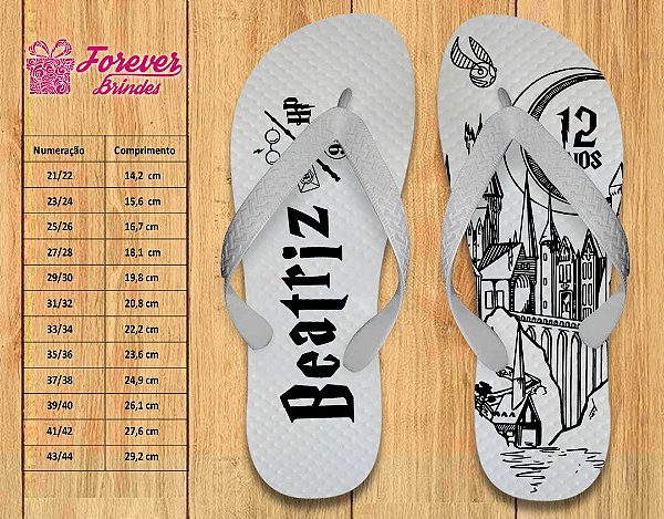 Chinelo Personalizado Harry  Potter