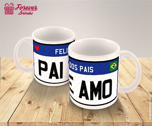 Caneca De Porcelana Feliz dia Dos Pais