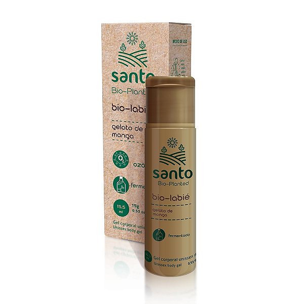 Bio-labié Gelato De Manga Gel Térmico Beijável 15g Linha Bio-planted Santo