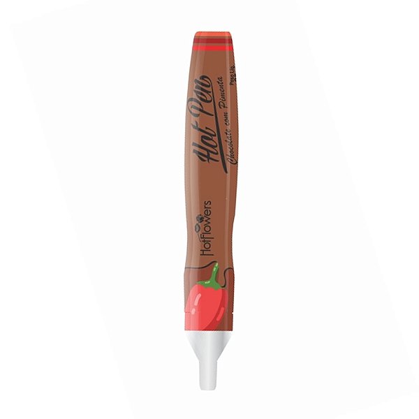 Hot Pen Caneta Comestível Sabor Chocolate Com Pimenta 35h Hot Flowers