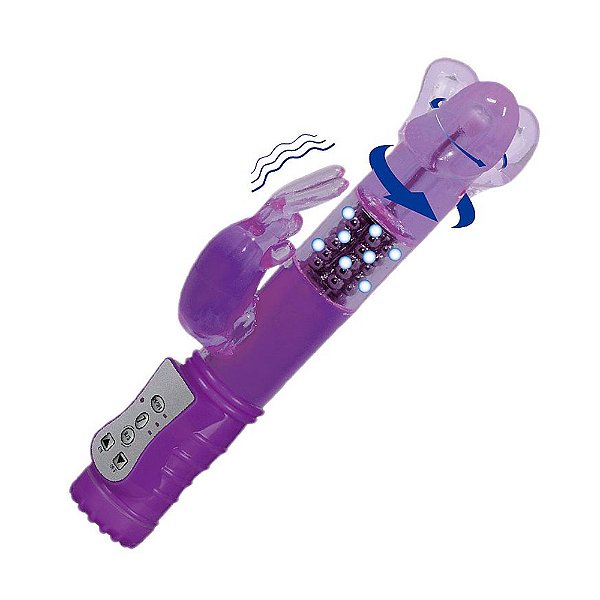 Vibrador Rotativo 7 Vibrações Com Rotação 360º Recarregável Sexy Import