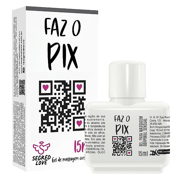 Faz O Pix Kit Com Tatuagem Temporária E Gel Ice Beijável 15ml Segred Love