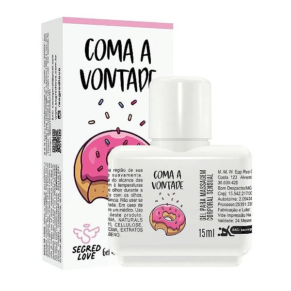 Coma a Vontade Kit Com Tatuagem Temporária E Gel Dessensibilizante 15ml Segred Love