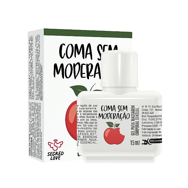 Coma Sem Moderação Kit Com Gel Siliconado Ice Beijável E Tatuagem Temporária 15ml Segred Love