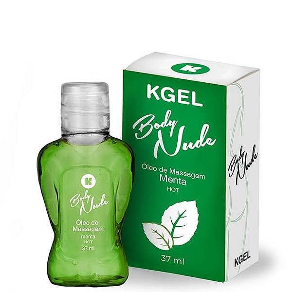 Body Nude óleo De Massagem Hot Beijável 37ml Kgel - Menta