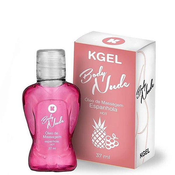 Body Nude óleo De Massagem Hot Beijável 37ml Kgel - Espanhola