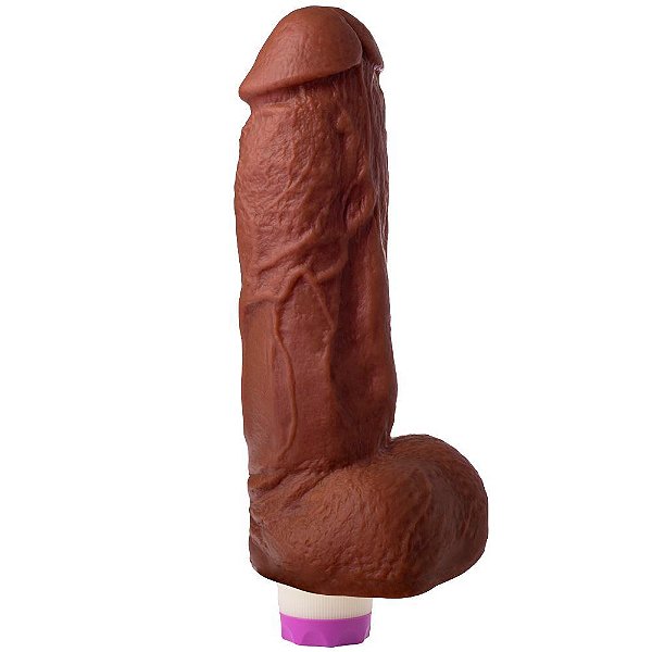 Pênis Vibrador 24 X 5 Cm Soulsex - Chocolate