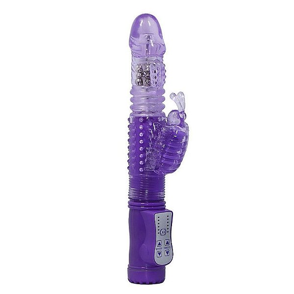 Vibrador Jack Rabbit Vai E Vem 36 Níveis De Vibrações 26cm Ld Import