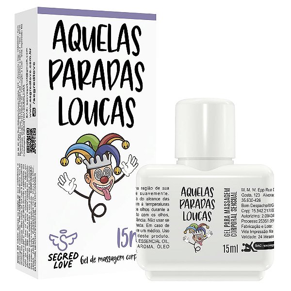 Aquelas Paradas Loucas Kit Com Tatuagem Temporária E Gel Vasodilatador 15ml Segred Love