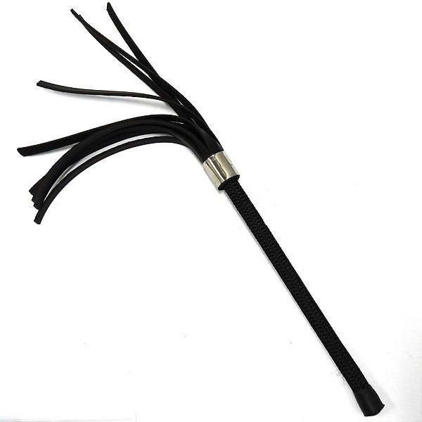 Chicotinho Simples Tiras 12cm Dominatrixxx - Preto