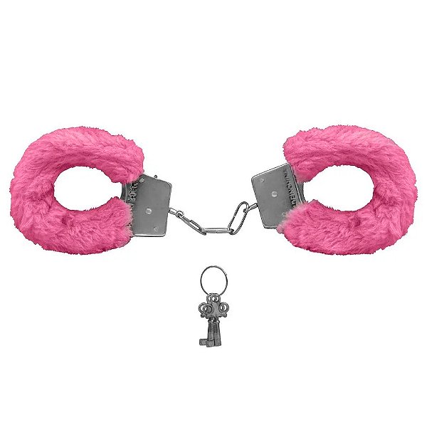 Algemas De Metal Revestida Com Pelúcia Sexy Import - Rosa
