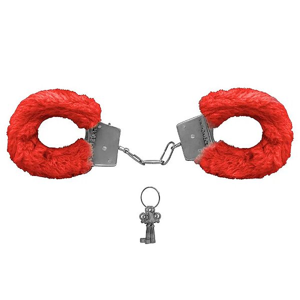 Algemas De Metal Revestida Com Pelúcia Sexy Import - Vermelho