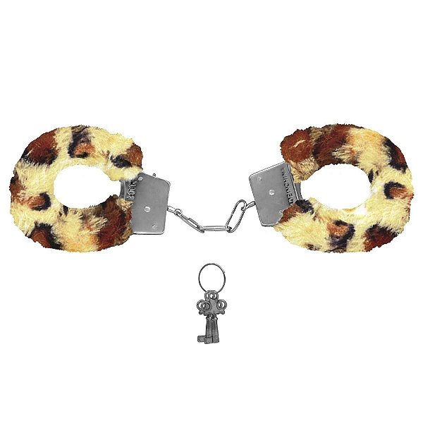 Algemas De Metal Revestida Com Pelúcia Lf Import - Onça