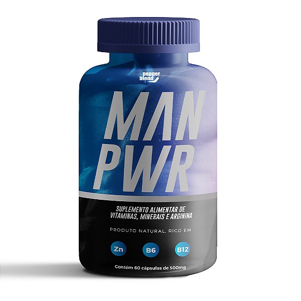 Man Pwr Suplemento Alimentar Masculino 60 Cápsulas Linha Power Up Pepper Blend