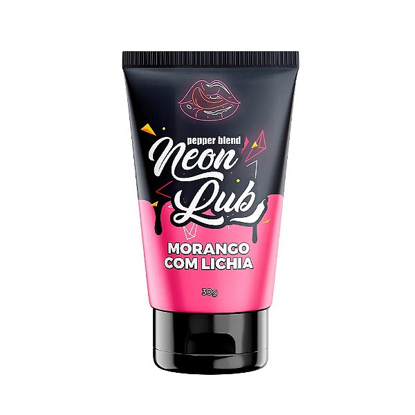 Lubrificante Beijável 30g Neon Lub Pepper Blend - Morango Com Lichia