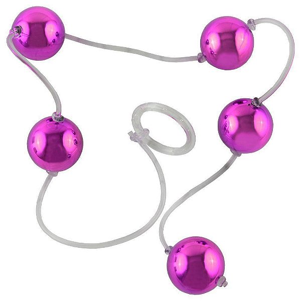 Bolinha Tailandesa Metalizada Grande êxtase  - Pink