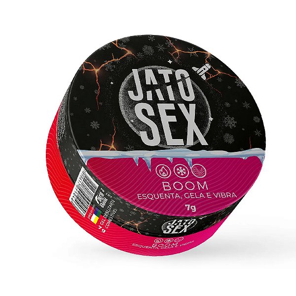Gel Comestível 7gr Jato Sex Boom Esquenta Gela E Vibra  Pepper Blend