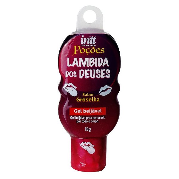 Lambida Dos Deuses Gel Beijável 15gr Linha Poções Intt - Groselha